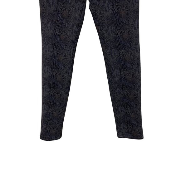 Kut from the Kloth Women's Snakeskin Pattern Black Pants Skinny Size 6 Rayon - Picture 3 of 12